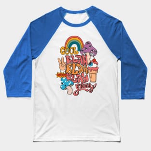 Blah Blah Blah Trippy Mushroom Baseball T-Shirt